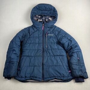 Patagonia Kids Snowshot Insulated Jacket Navy Blue Purple Size M 10 Hooded Coat